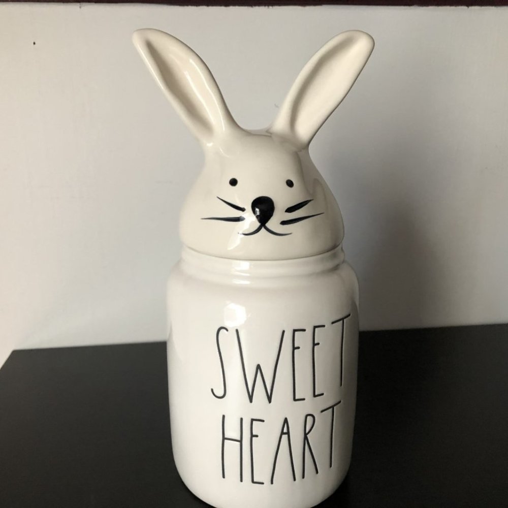 Rae Dunn "Sweet Heart" Canister with Bunny Top